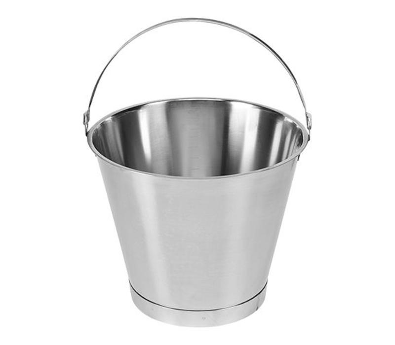 Edelstahleimer verstärkt 10L graduiert